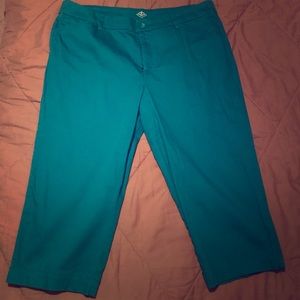 Blue-Green Capris pants